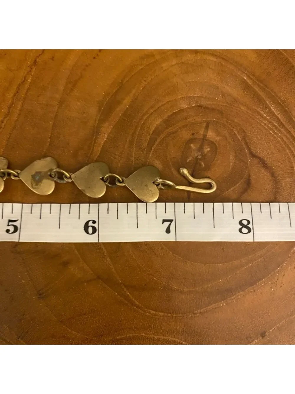Jeep Collins Brass Connected Hearts Bracelet, 7.5